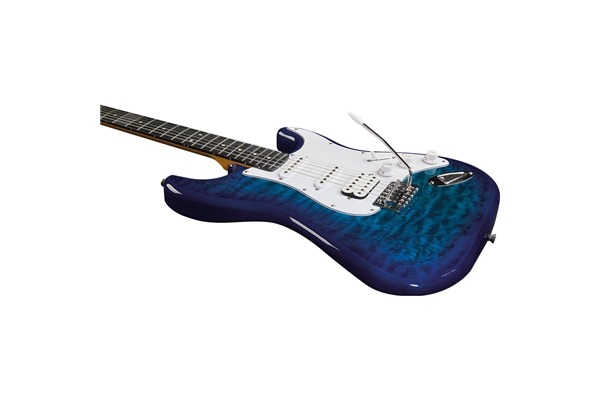 Eko Guitars - S-350 See Thru Blue Quilted