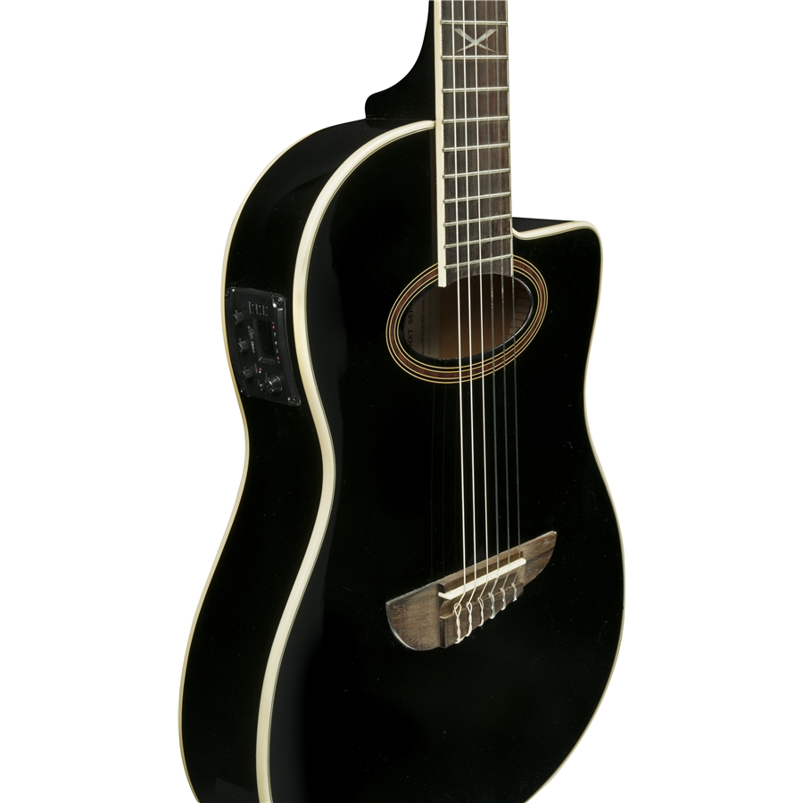 EKO Guitars 06217039 NXT NYLON CW EQ Electro-Classical Guitar Black