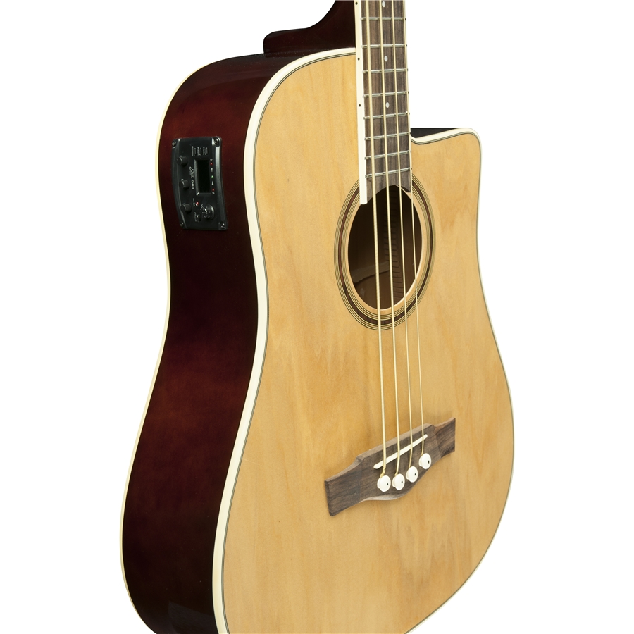 Natural EKO Guitars 06217099 NXT Series Left-Handed Acoustic-Electric Bass Guitar 