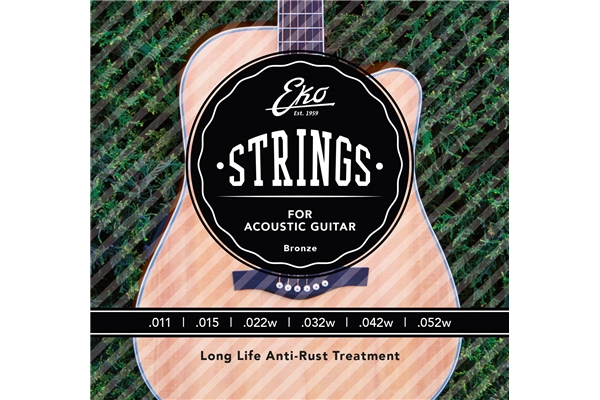 Eko Guitars - Acoustic Guitar Strings Bronze 11-52 Light Medium Set/6