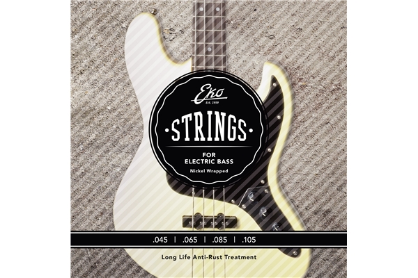Eko Guitars - Electric Bass Guitar Strings 45-105 Medium Set/4